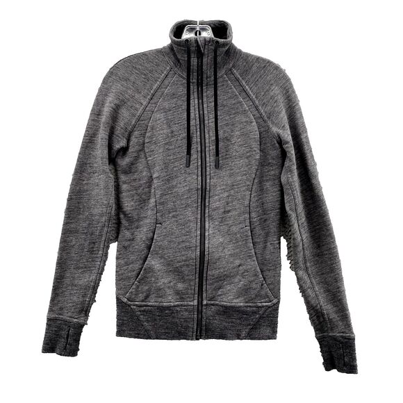 Lululemon‎ Scuba Sweater Women's 2 Heather Gray Athletic Gorpcore Athleisure Gym - Picture 1 of 11